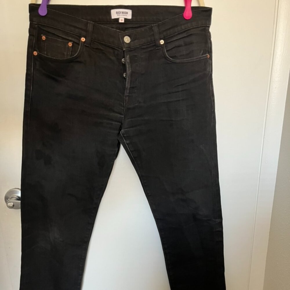 Buck Mason Slim Fit Jeans 34W x 30L - Men's - Black